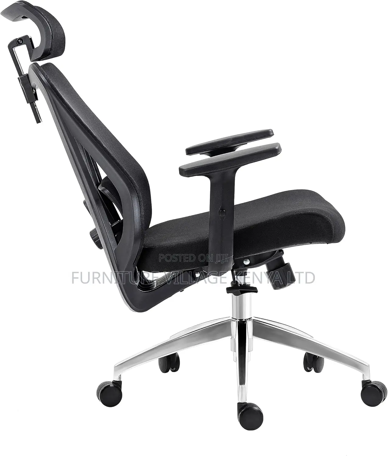 Office Chair, Ergonomic Mesh Office Seat With Headrest