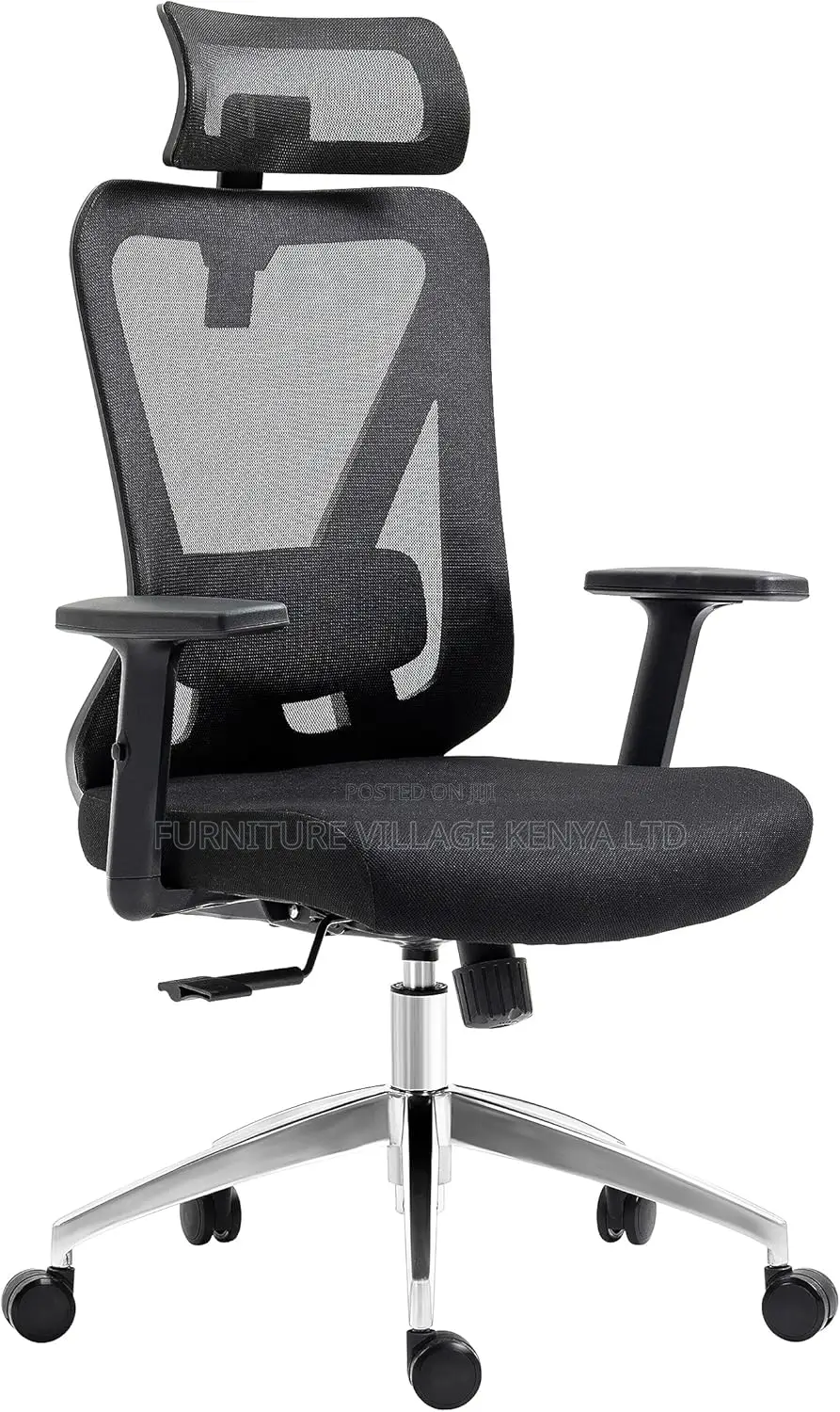 Office Chair, Ergonomic Mesh Office Seat With Headrest