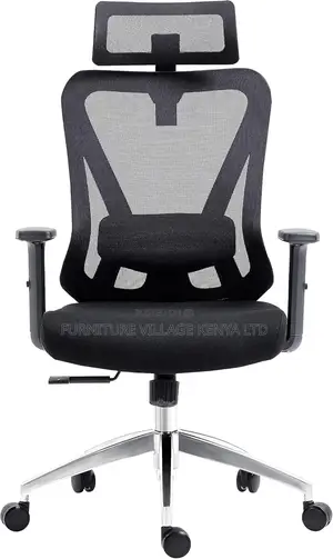 Office Chair, Ergonomic Mesh Office Seat With Headrest