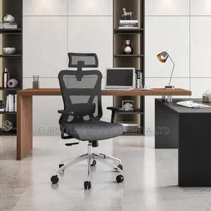 Office Chair, Ergonomic Mesh Office Seat With Headrest