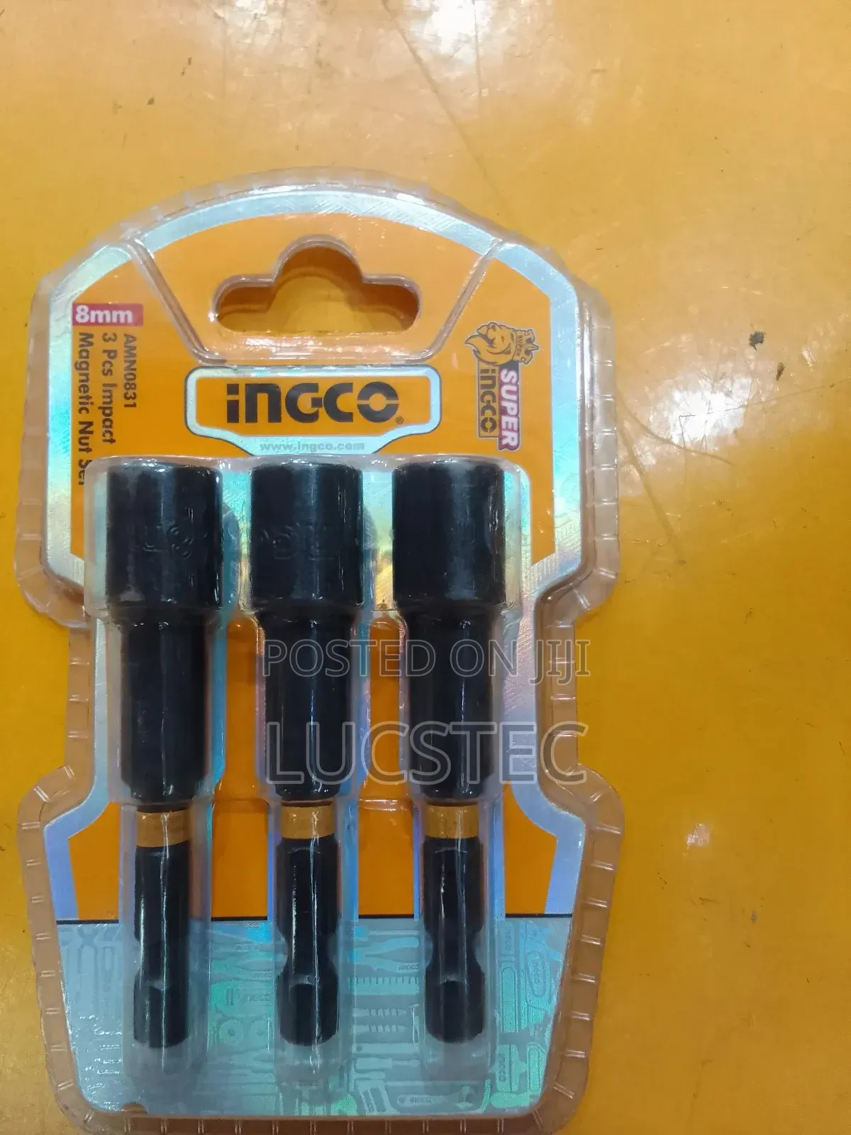 Ingco AMN0831 3pcs Impact Magnetic Nut Set 8mm