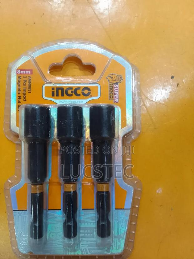 Ingco AMN0831 3pcs Impact Magnetic Nut Set 8mm