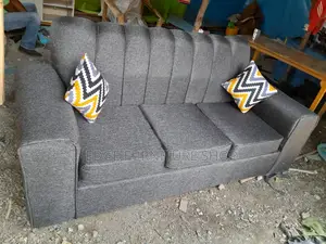 Grey Three Seater Sofa Set on Sale