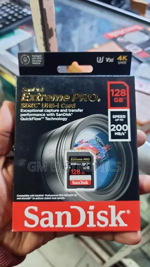 128gb Extreme Pro SDXC Uhs-1 Card 200mb/S Speed