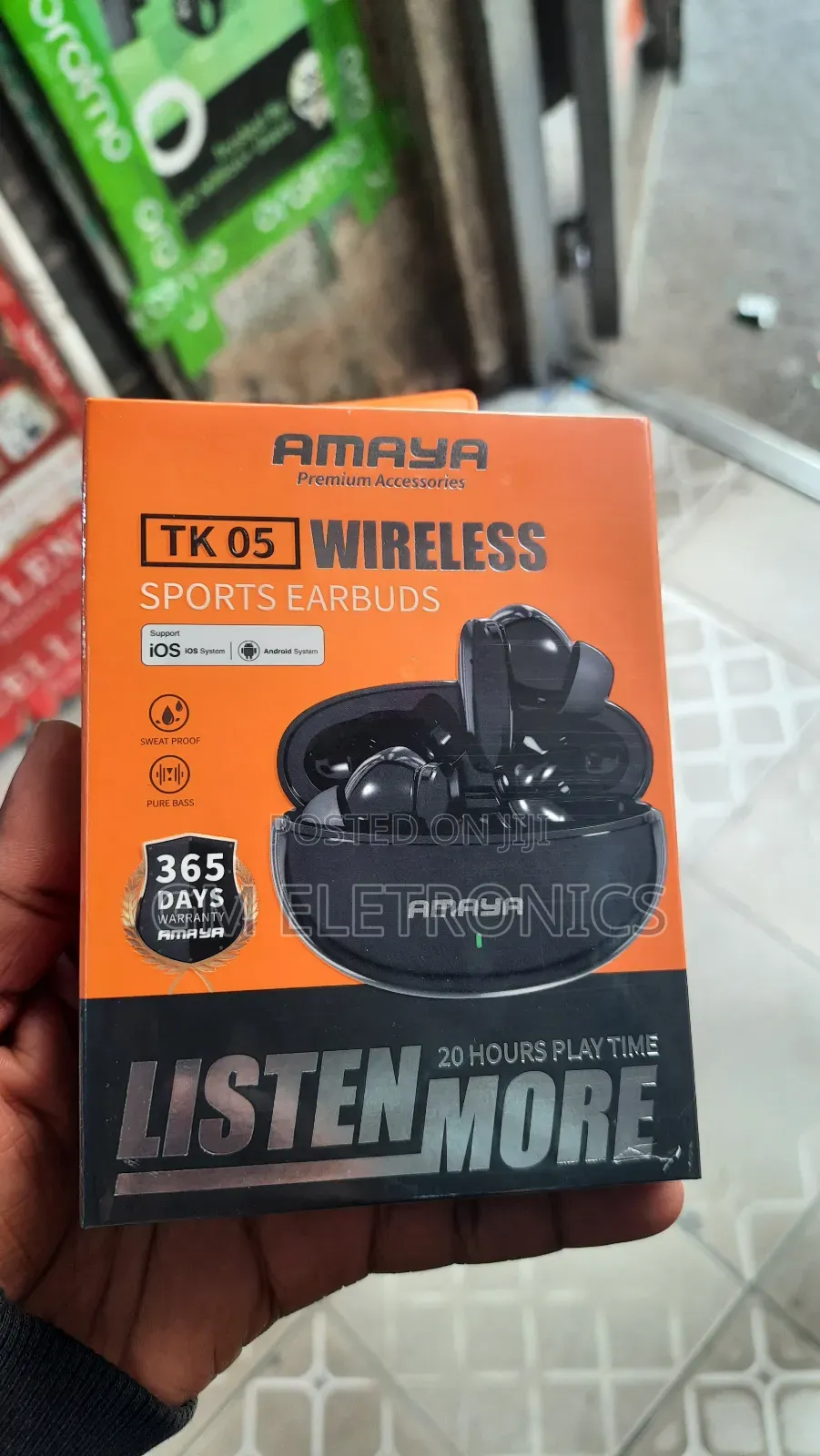 Amaya TK 05 Wireless Sports Earbuds 5.3 Bluetooth.