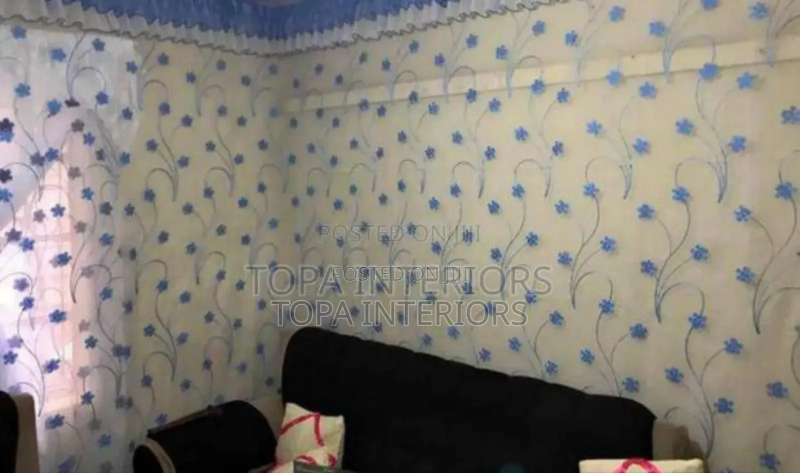 Made to Measure Flowered Wall Decor and Window Sheers