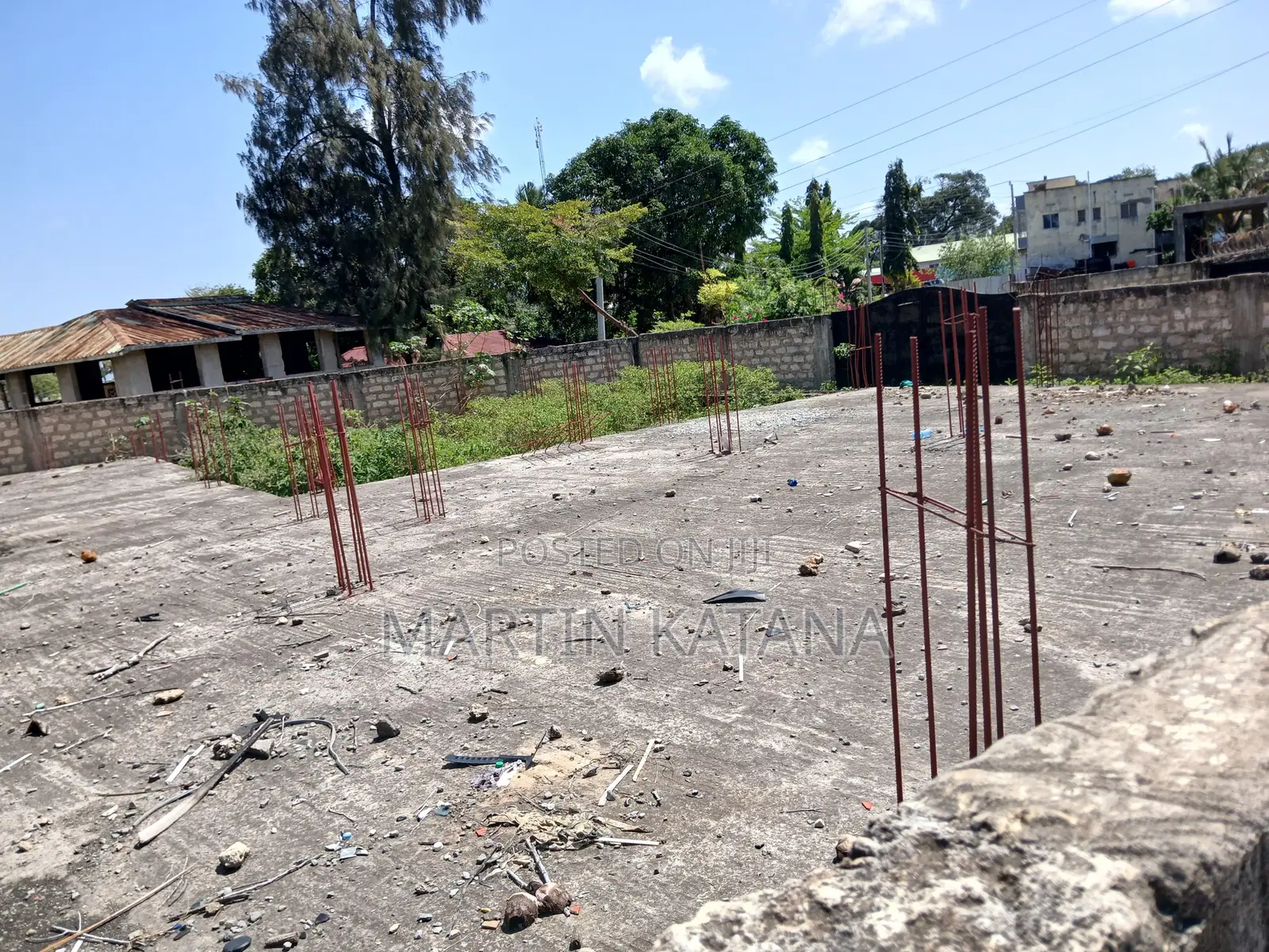 Block Fenced and Gated Plot, With Basic Building Foundation