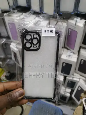 Transparent Case With Silicone Frame Cover for iPhone 11 Pro