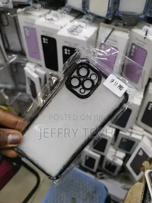 Transparent Case With Silicone Frame Cover for iPhone 11 Pro