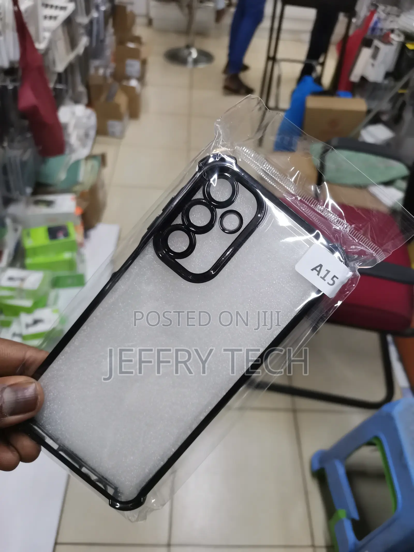 Samsung Galaxy A154G Back Cover Soft Multi Black Border