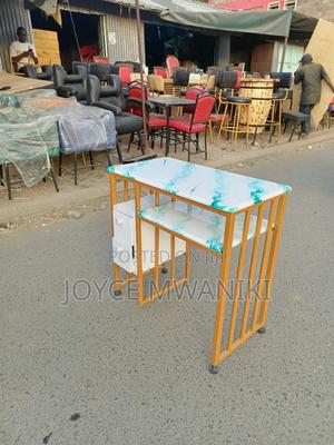 Manicure Marble Table, Green, White and Gold - thumbnail 2