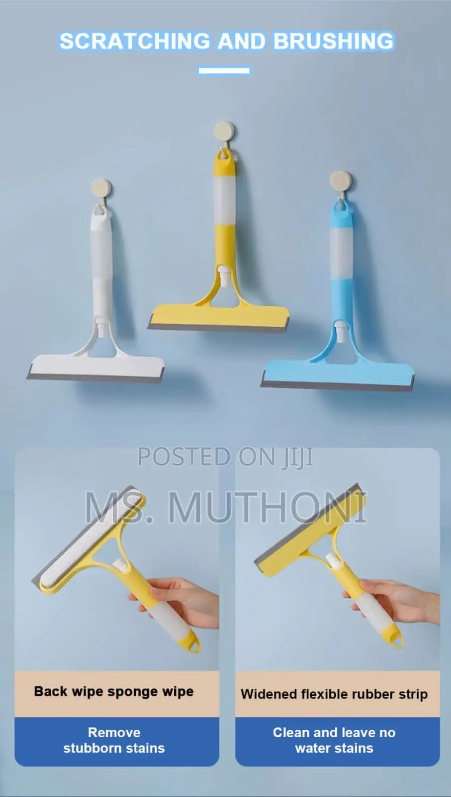 3 in 1 Double Sided Shower Squeegee