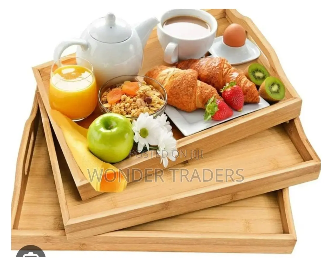 *Multifunctional Big Sized 3in1 Bamboo Serving Trays