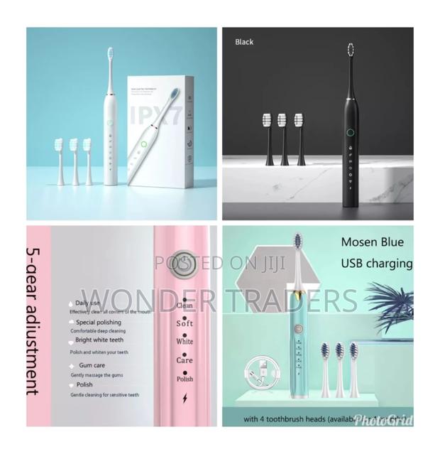 Rechargeable Electric Toothbrush With USB and 3 Replacement - main view