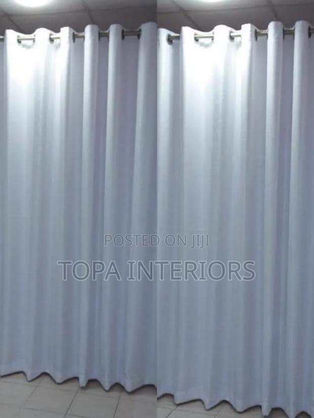 Drapery Soft Plain White Window Curtains Per Linear Metre