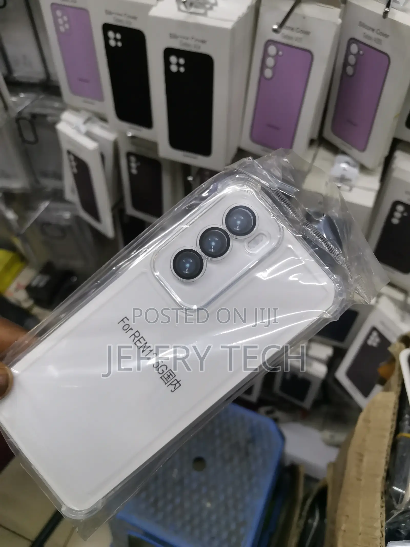 Case for OPPO Reno12 5G, Slim ARMOUR Clear Silicone Shockpro