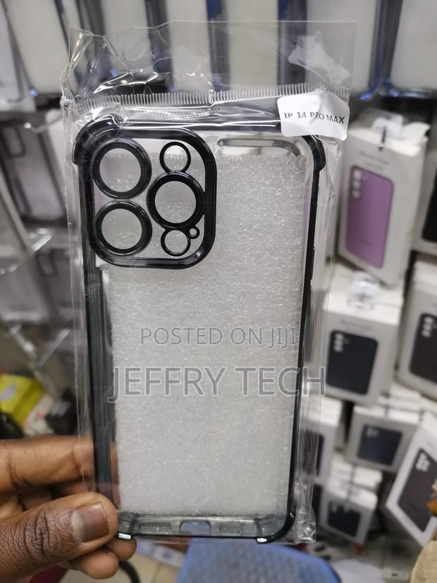 Clear Transparent iPhone 14 Pro Max Case With Black Border - - main view