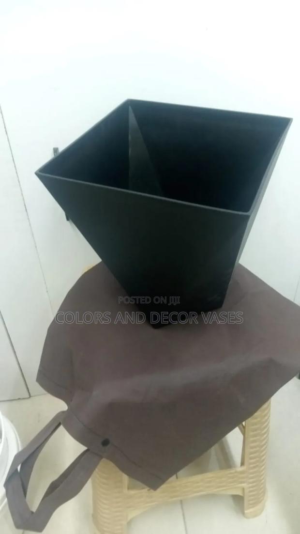 Black Plastic Vase - main view