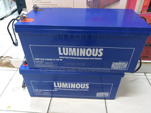 Luminous 12v200ah/20hrs Deep Cycle MF Solar Battery - thumbnail 2