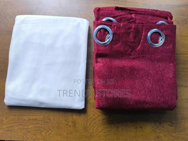 3pc Maroon Curtain - main view