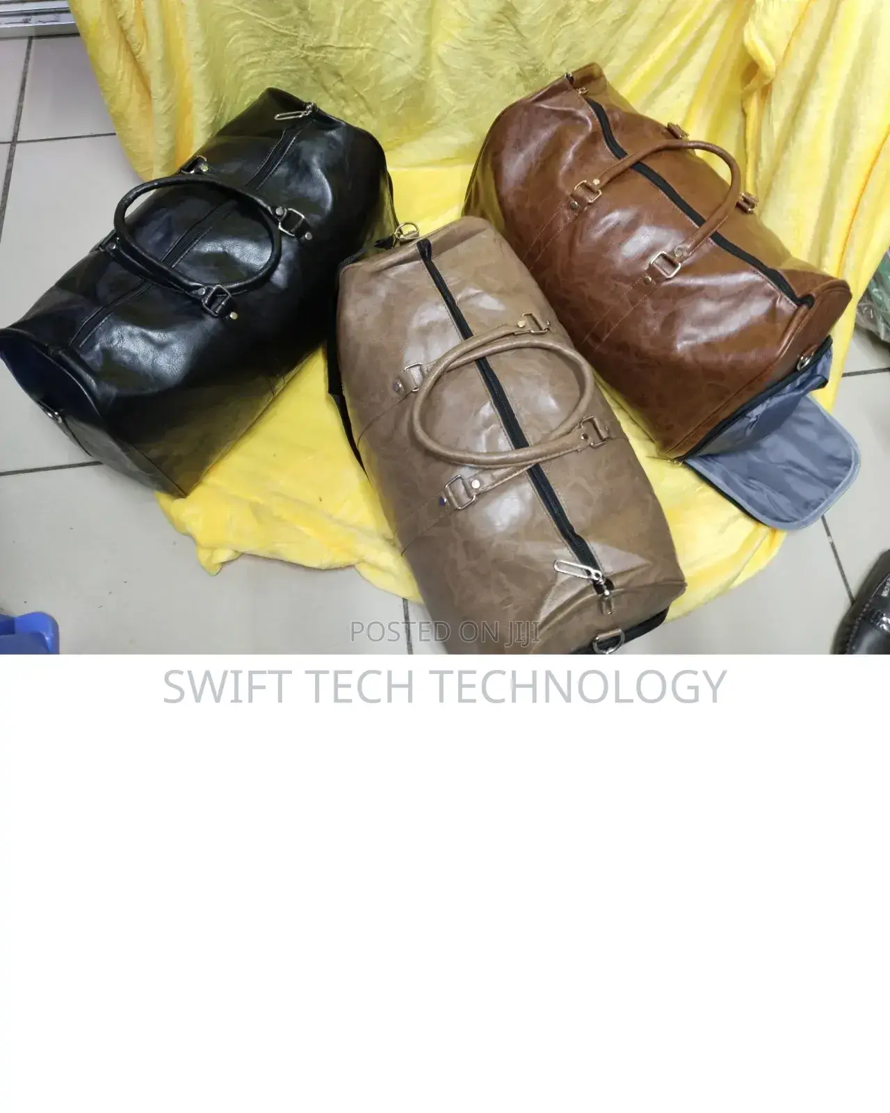 Travel Bag / Travelling Bags Shiny Leather