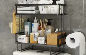 Double Layer Bathroom/ Toilet Racks With Tissue Holder