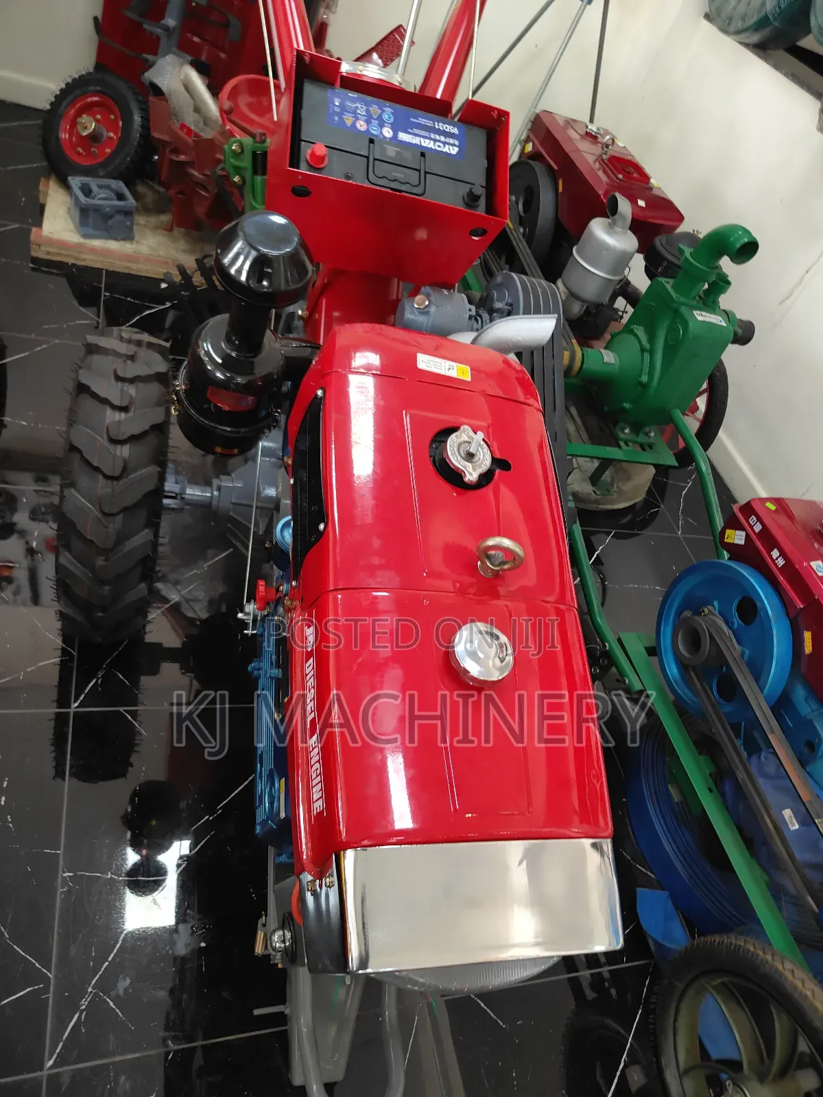 Diesel Walking Tractor 16hp Key-Start With Accessories