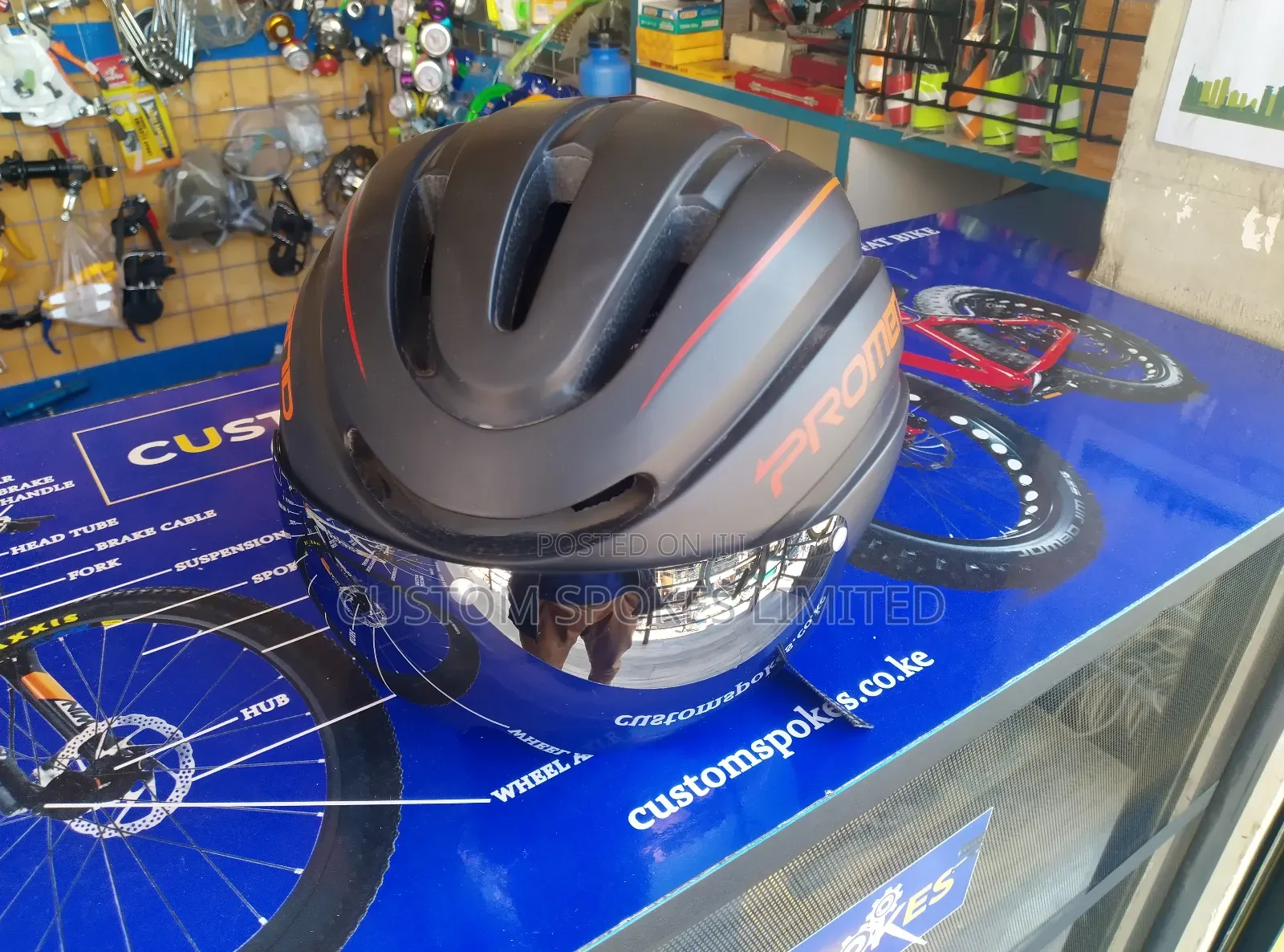 Promeno Cycling Helmet (Shield and Light Equipped)