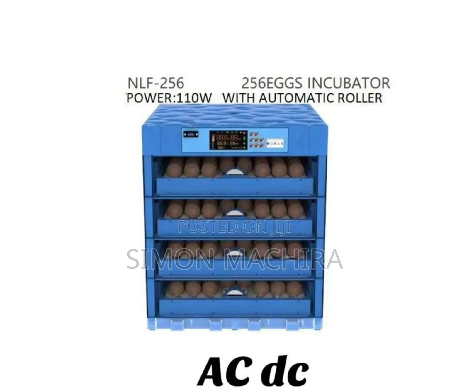256 Eggs Incubator With Automatic Roller AC/DC
