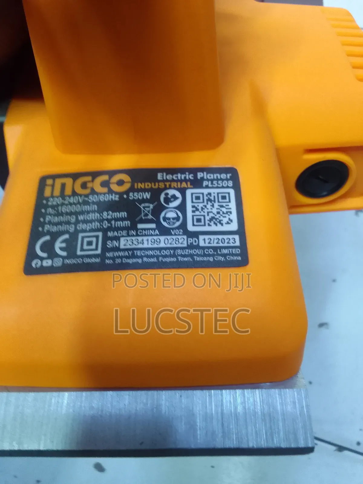Ingco PL5508 Electric Planner 550W