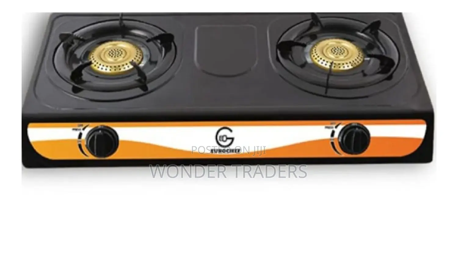 *Eurochef Black 2 Burner : Stainless Steel Cooker*