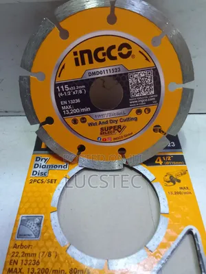 Ingco DMD111523 Dry Diamond Disc 4.5" 2pcs/Set