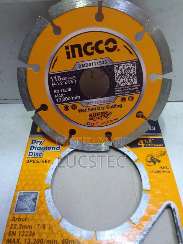 Ingco DMD111523 Dry Diamond Disc 4.5" 2pcs/Set - thumbnail 2