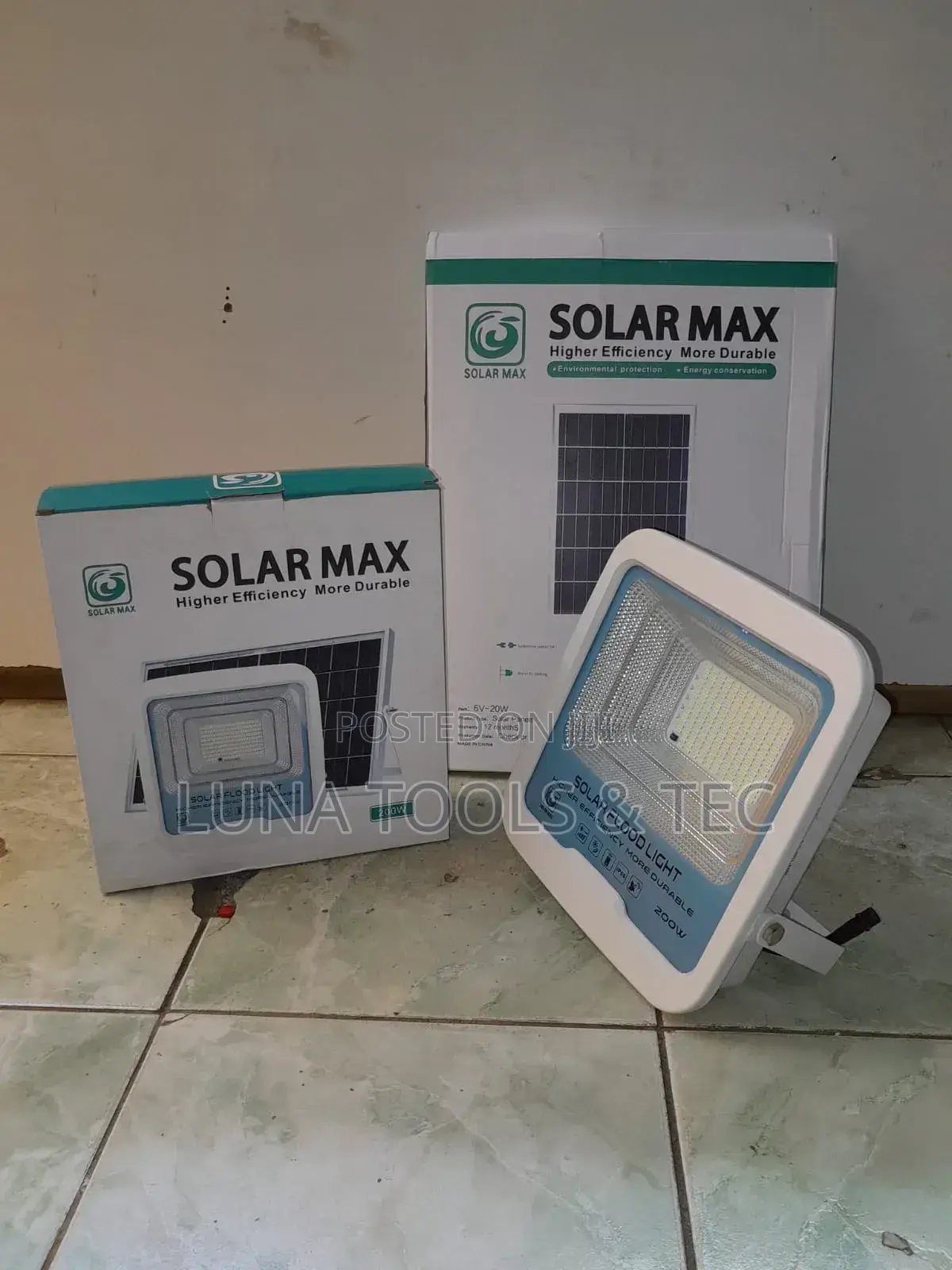 200w Original Solar Max Flood Lights.