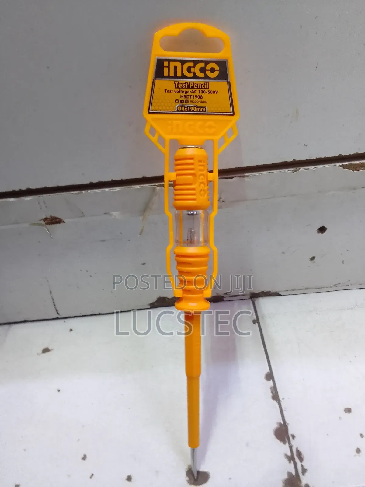Ingco HSDT1908 Test Pencil 4×190mm 100-500v