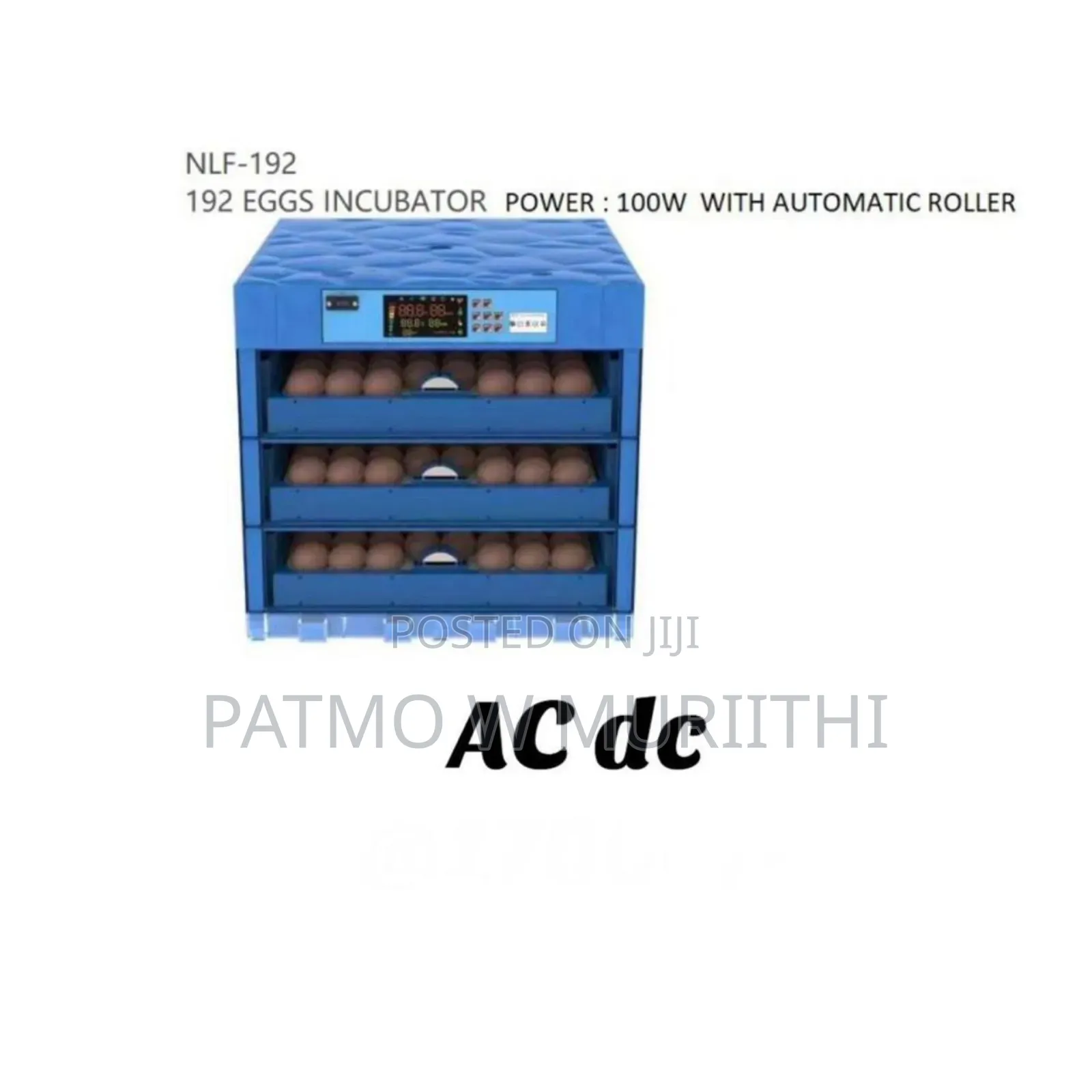 Solar Incubator, Premier 192 Eggs Incubator AC/DC