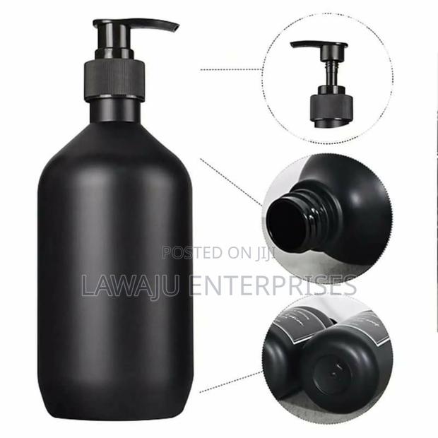 500ML Matte Black Plastic Soap Dispenser