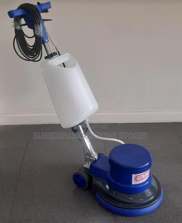 Floor Scrubbing Machine With Brushes.