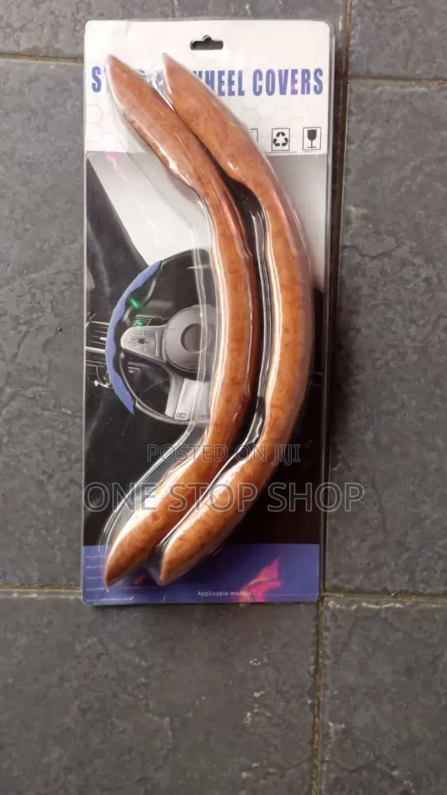 Brown 2pc Antiskid Steering Covers