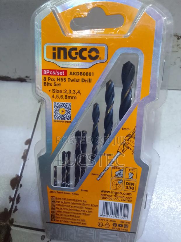Ingco AKDB0801 HSS Twist Drill Bits Set 8 PCS