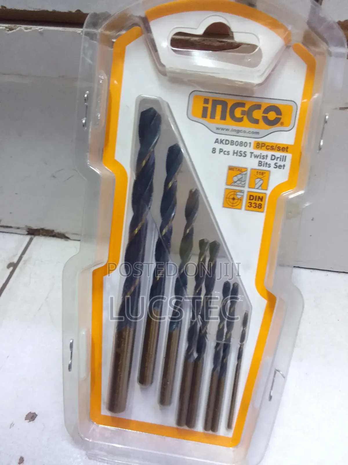 Ingco AKDB0801 HSS Twist Drill Bits Set 8 PCS