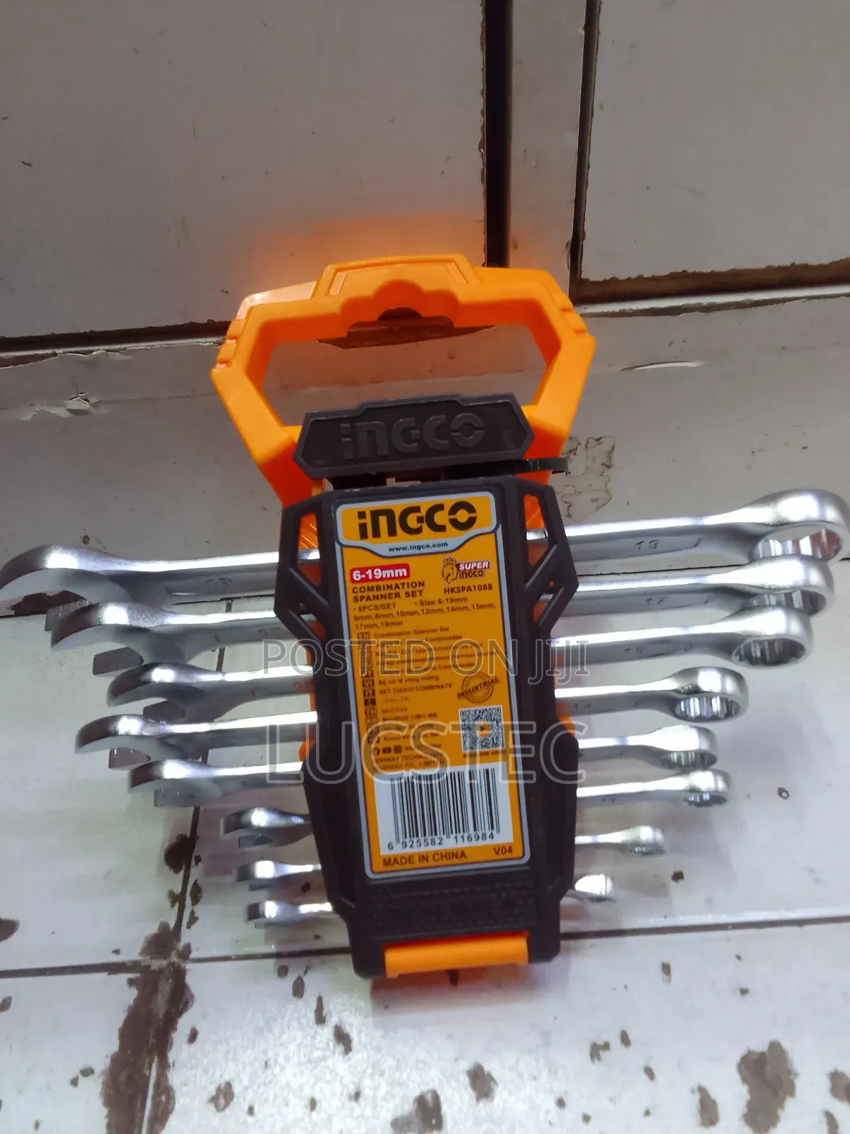 Ingco HKSPA1088 Combination Spanner Set 6-19mm 8 PCS