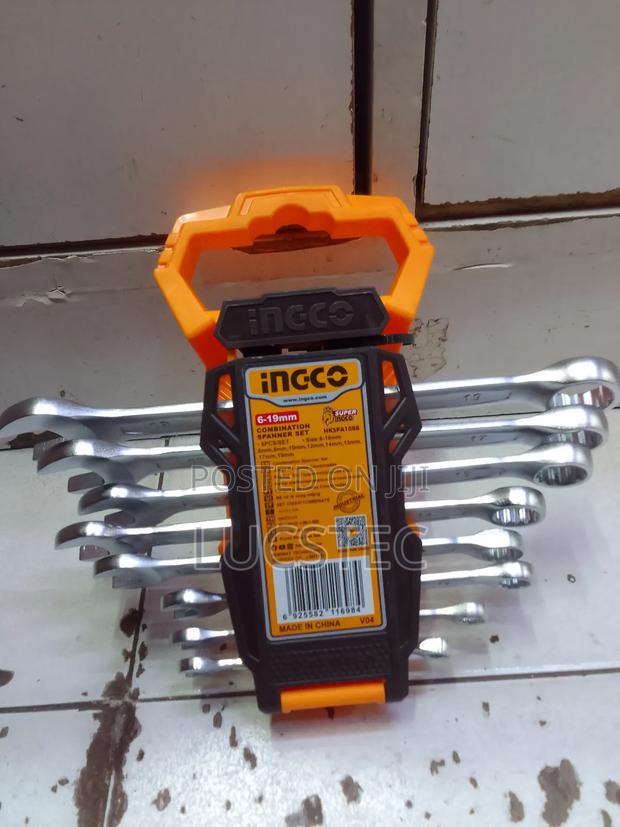 Ingco HKSPA1088 Combination Spanner Set 6-19mm 8 PCS