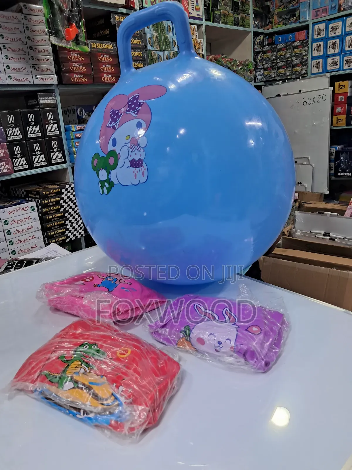 Bouncing Ball With Handle Plus Free Pump