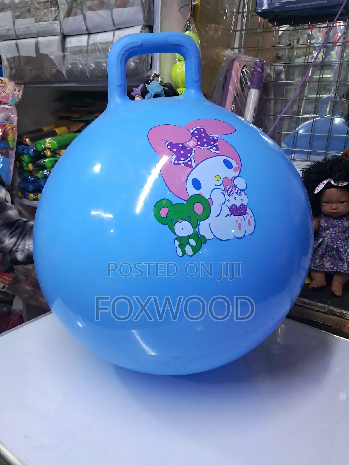 Bouncing Ball With Handle Plus Free Pump