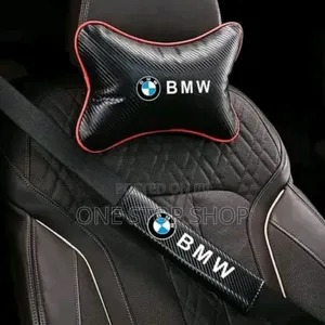 2pcs BMW Neck Pillows With Safety Belt 2pc Pad