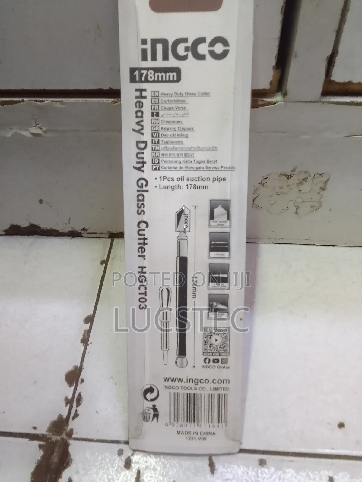 INGCO HGCT03 Heavy Duty Glass Cutter 178mm
