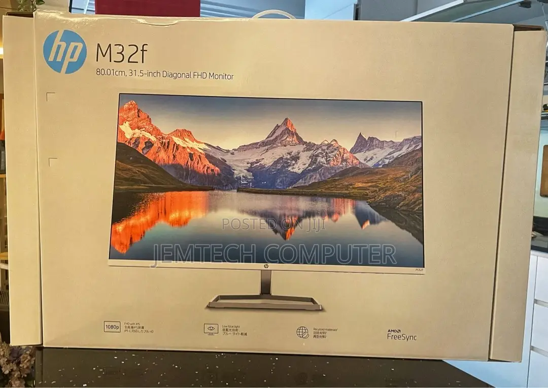 HP M32f 31.5" FHD Monitor, Black Color, Connectivity: 1 VGA`