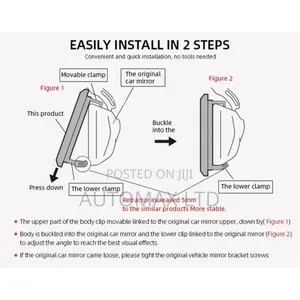 Wide Angle Panoramic Interior Rear View Mirror. For Toyota