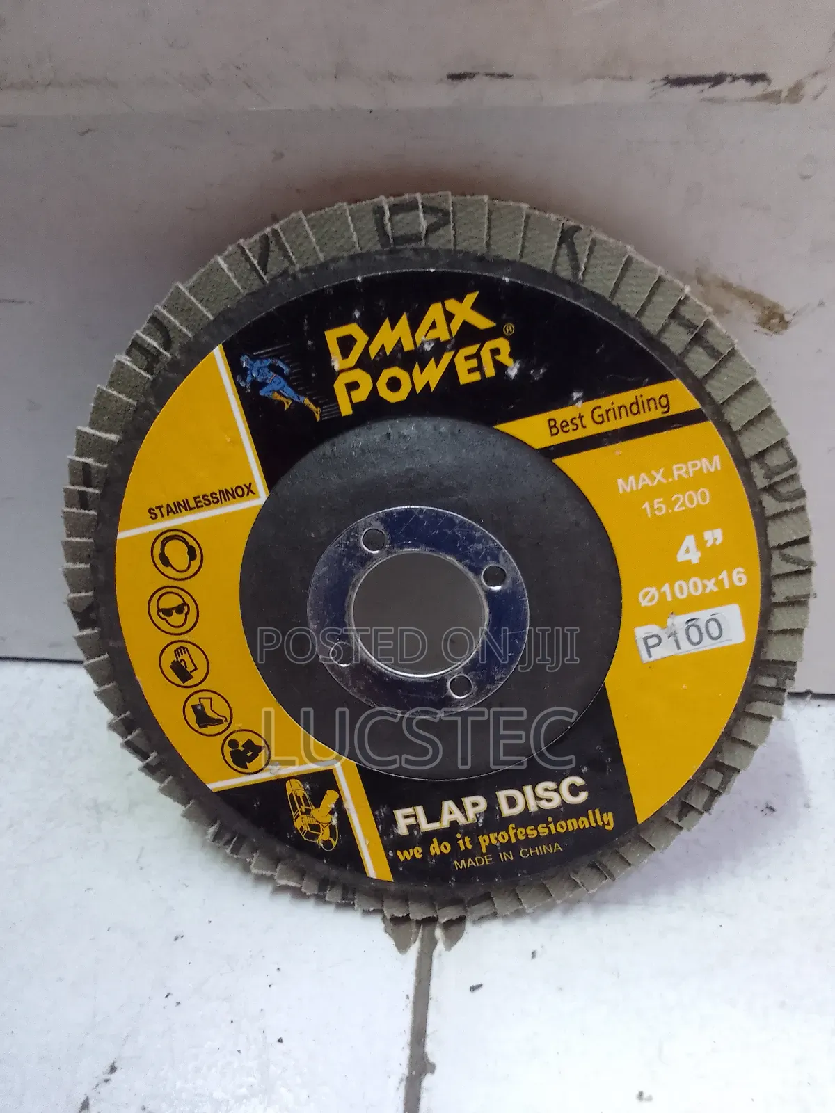 Dmaxpower P100 Stainless Grinding Flap Disc 4"
